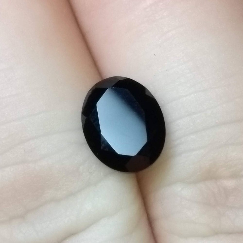 Faceted black Zircon for jewellery making