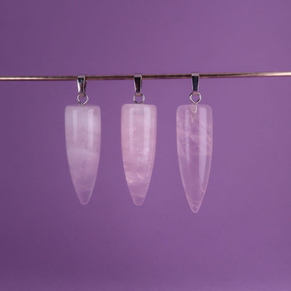 quartz pendants (rose)