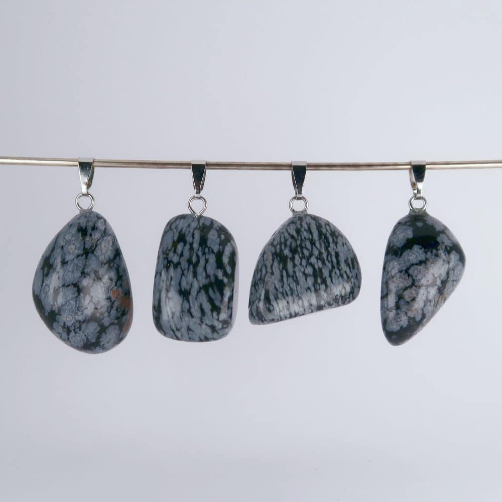 obsidian pendants (snowflake)