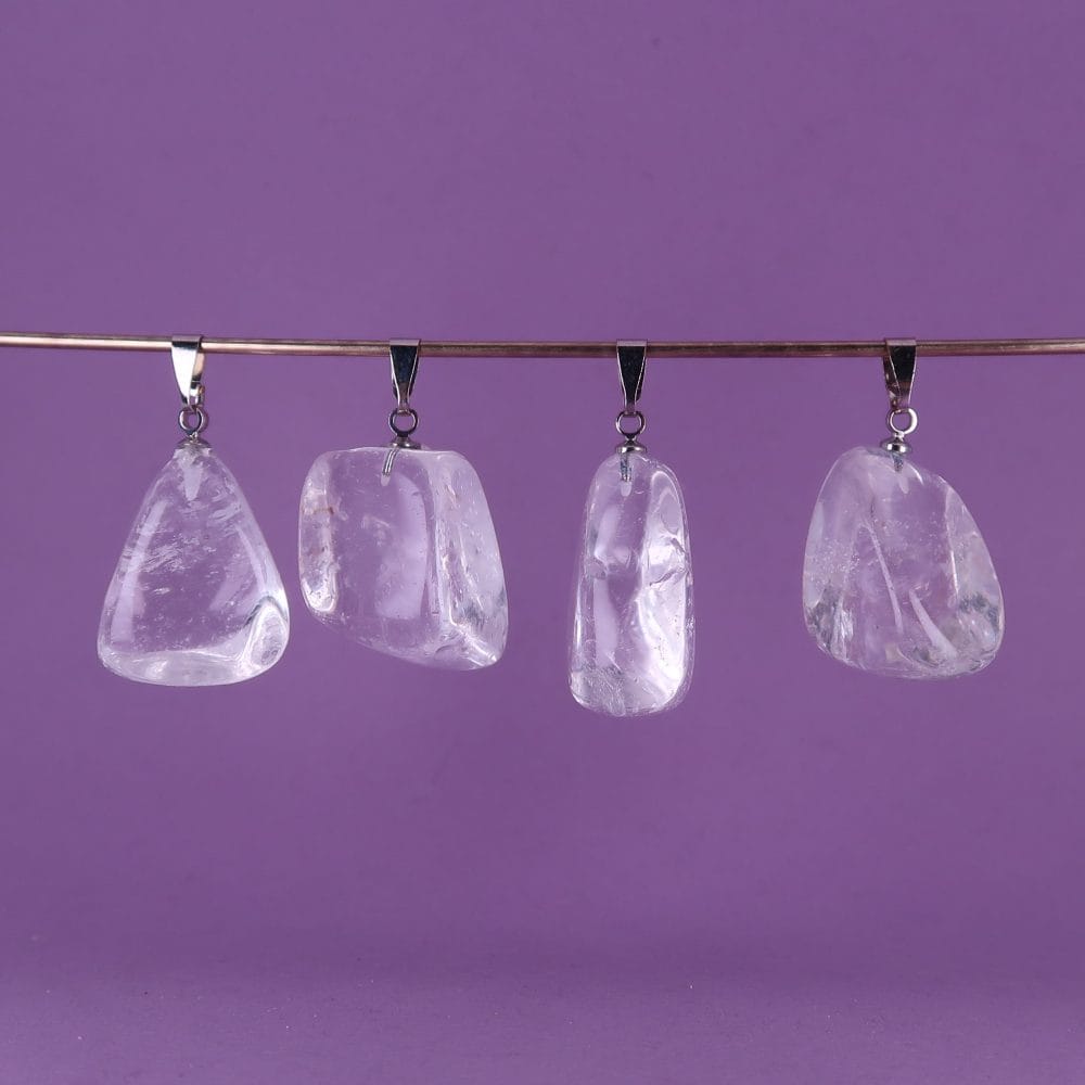 quartz pendants (clear rock crystal)