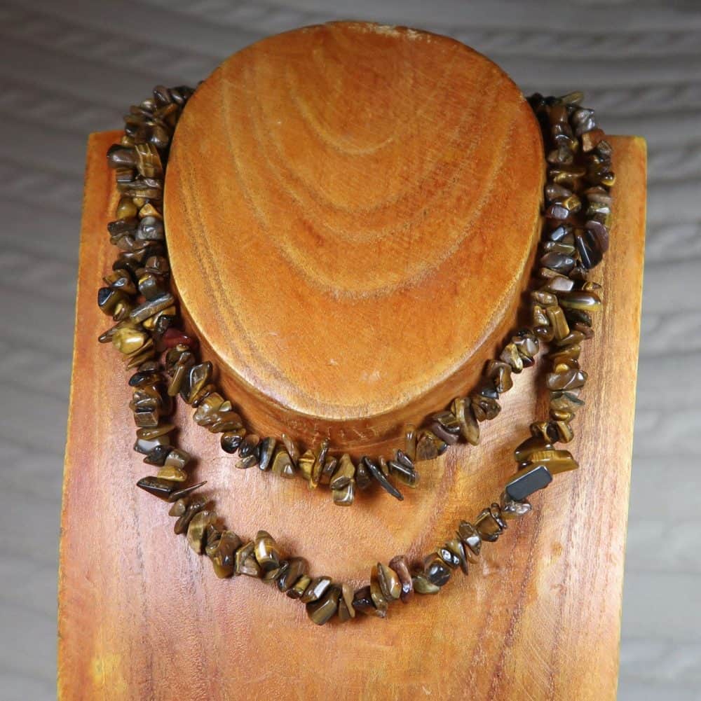 golden tigers eye chip bead necklaces