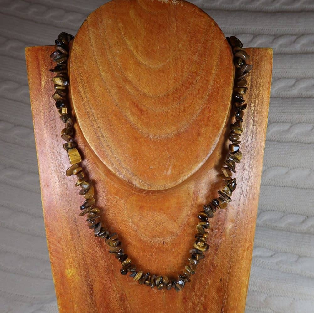 golden tigers eye chip beaded necklaces 3