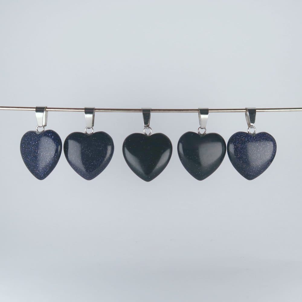 goldstone pendants (blue)