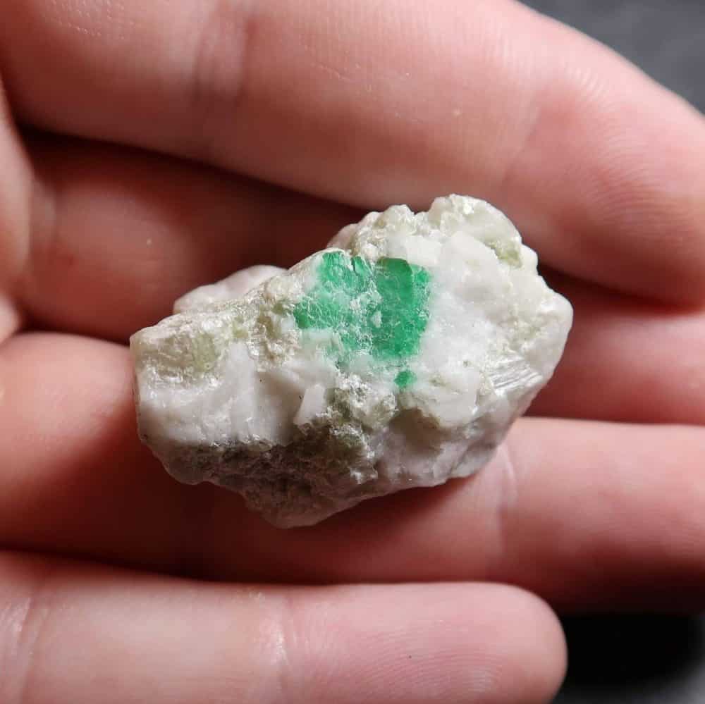 Emerald in Quartz specimens from Swat, Pakistan