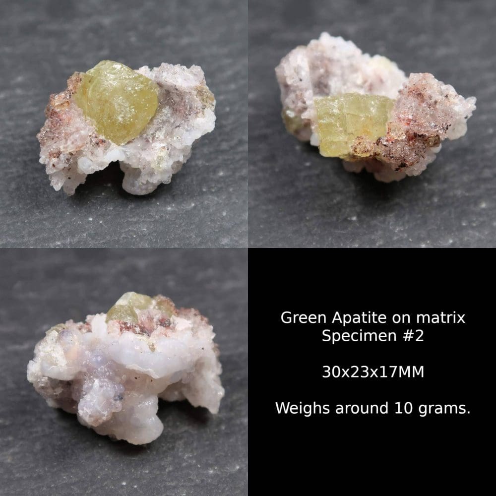 Green Apatite on Matrix - Specimen 2
