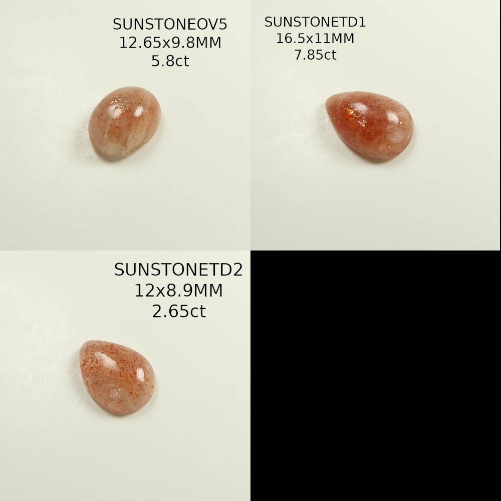 Sunstone cabochons for jewellery making