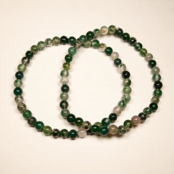 agate bracelets (green moss)