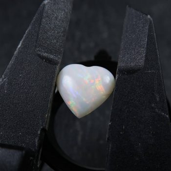 white australian opal heart cabochons