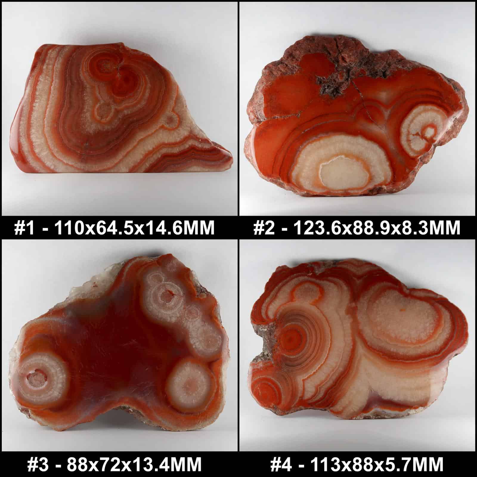 Polished Dulcote Agate slices | UK / British Agate specimens