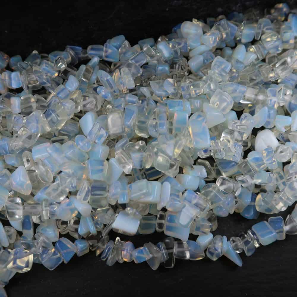 opalite glass chip bead strands for jewellery making 3