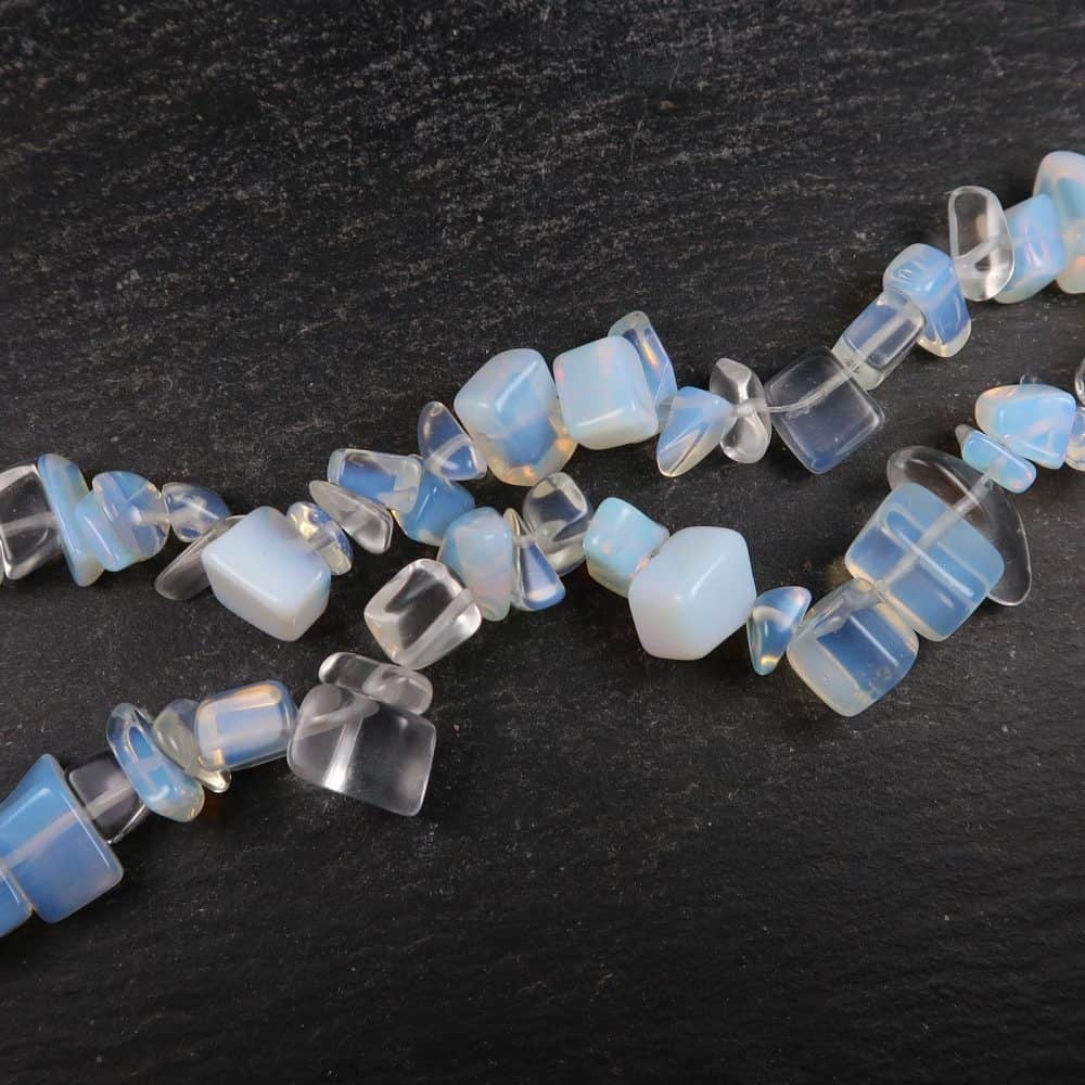 opalite glass chip bead strands for jewellery making 6