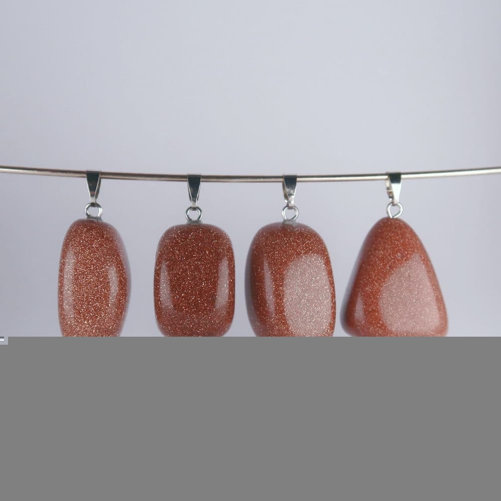 goldstone pendants (red)