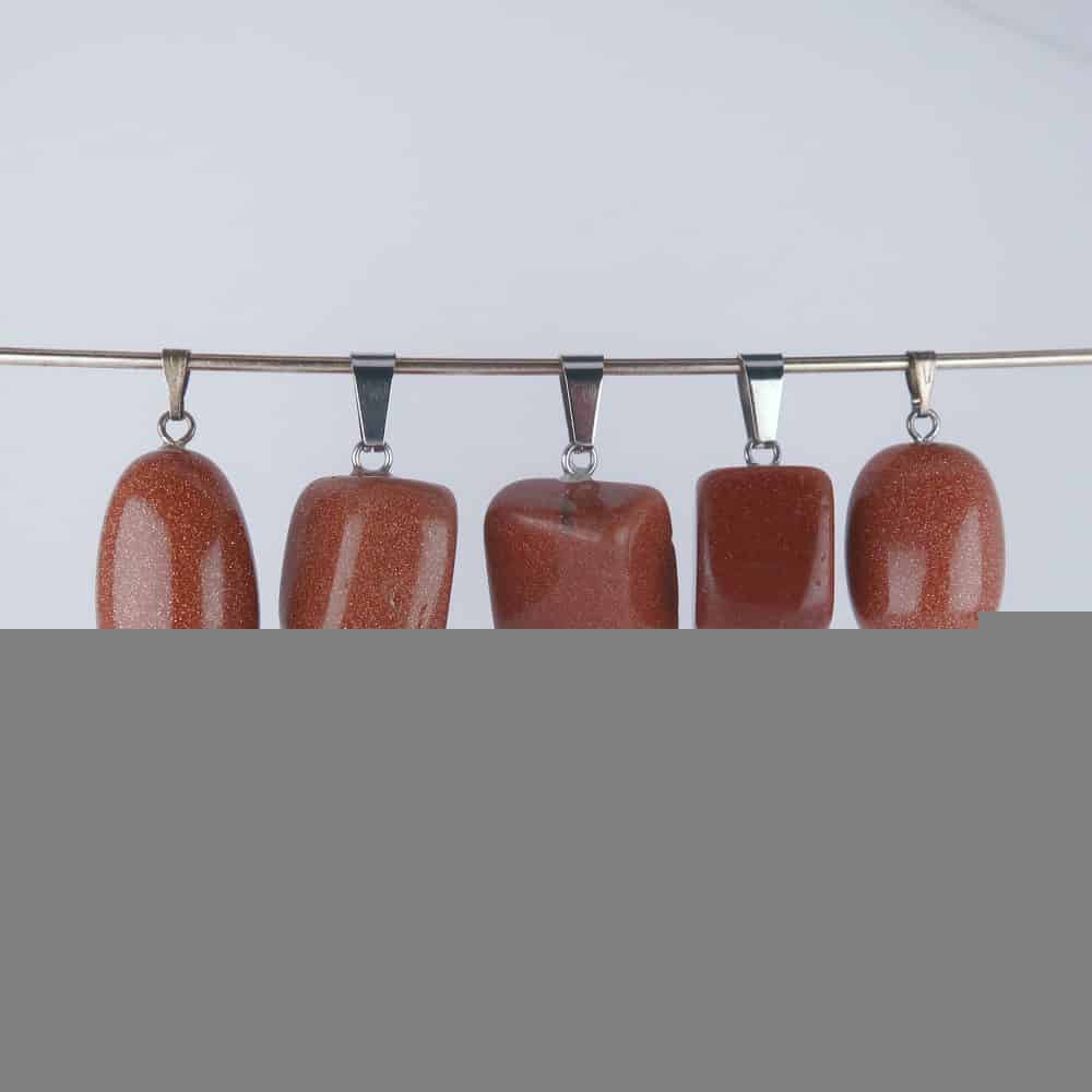 goldstone pendants (red)