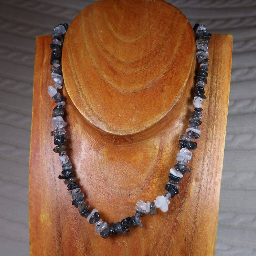 quartz necklaces (tourmalinated)