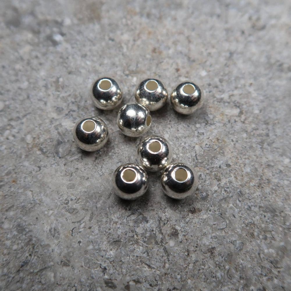 6MM round Sterling Silver beads for jewellery making