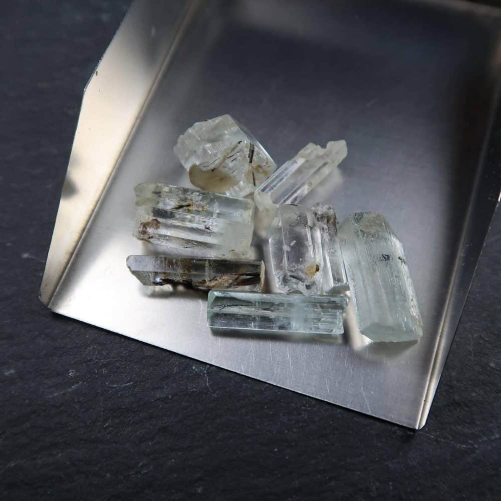 Included Aquamarine crystals