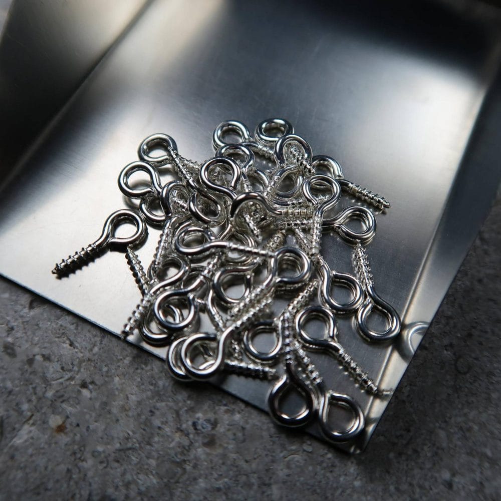 Silver plated threaded top pins for jewellery makers