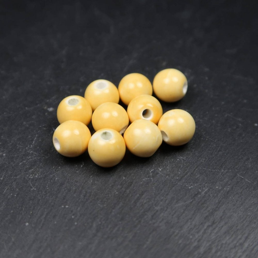 Yellow Ceramic Beads