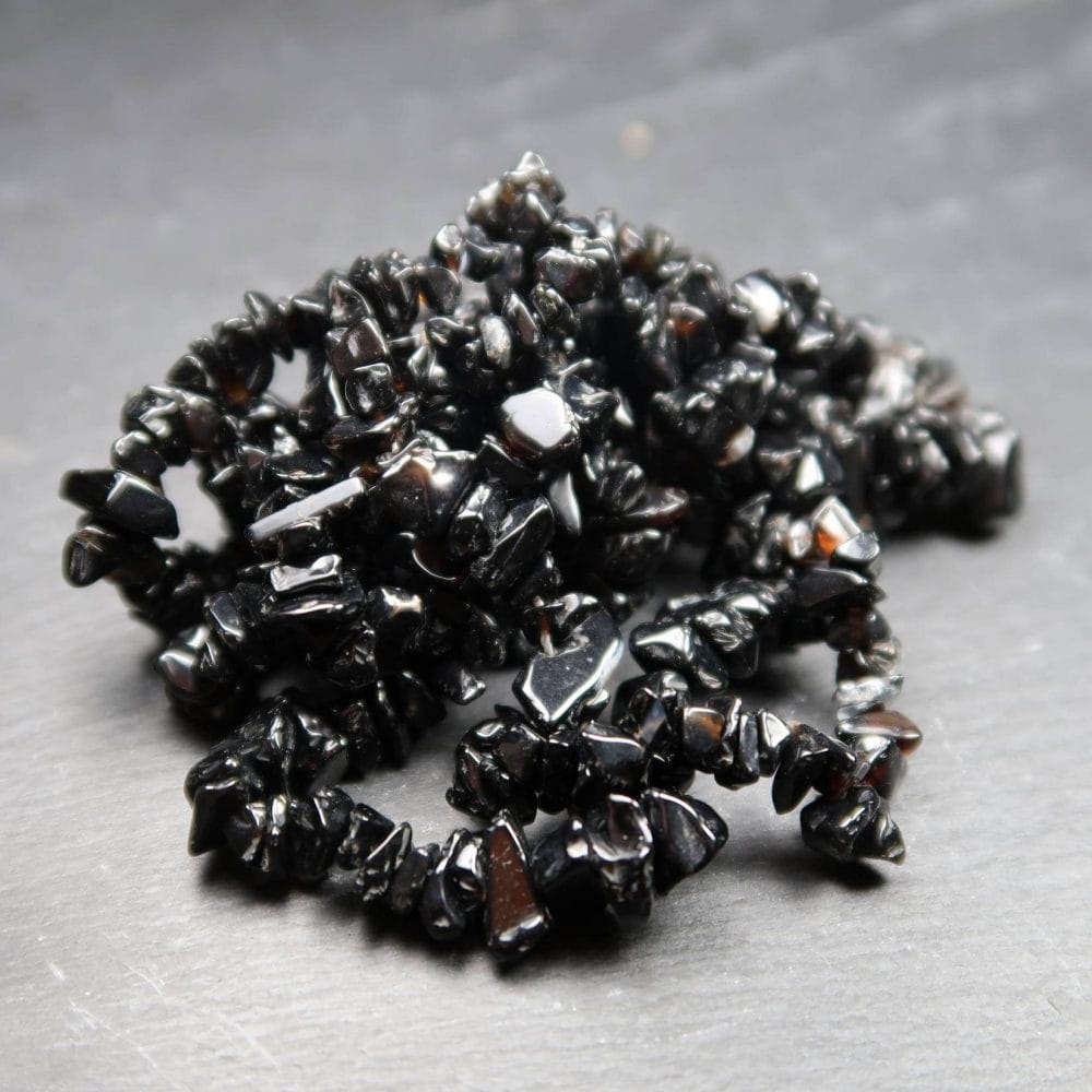 Black Onyx Chip Beads (2)