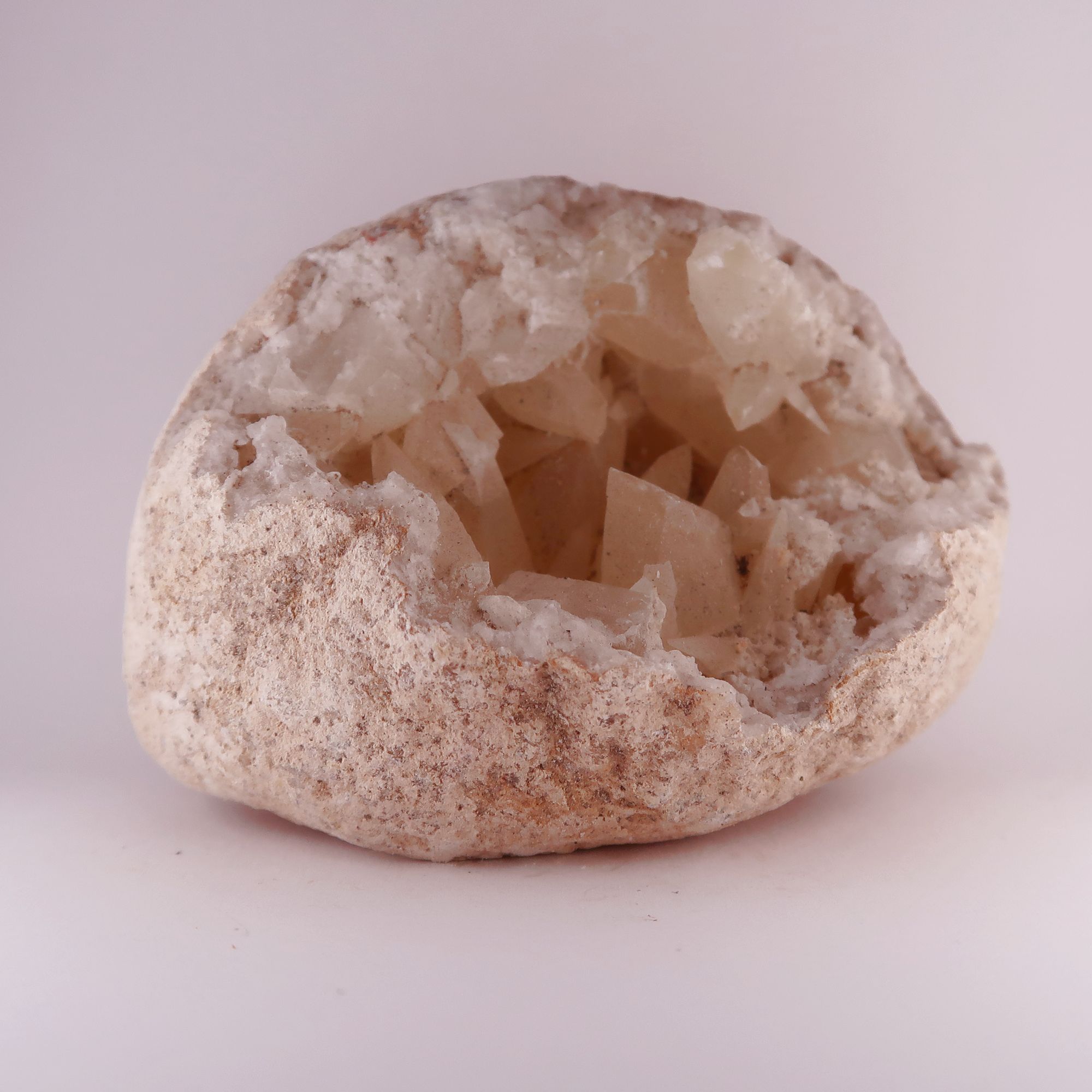 quartz with calcite geodes from morocco