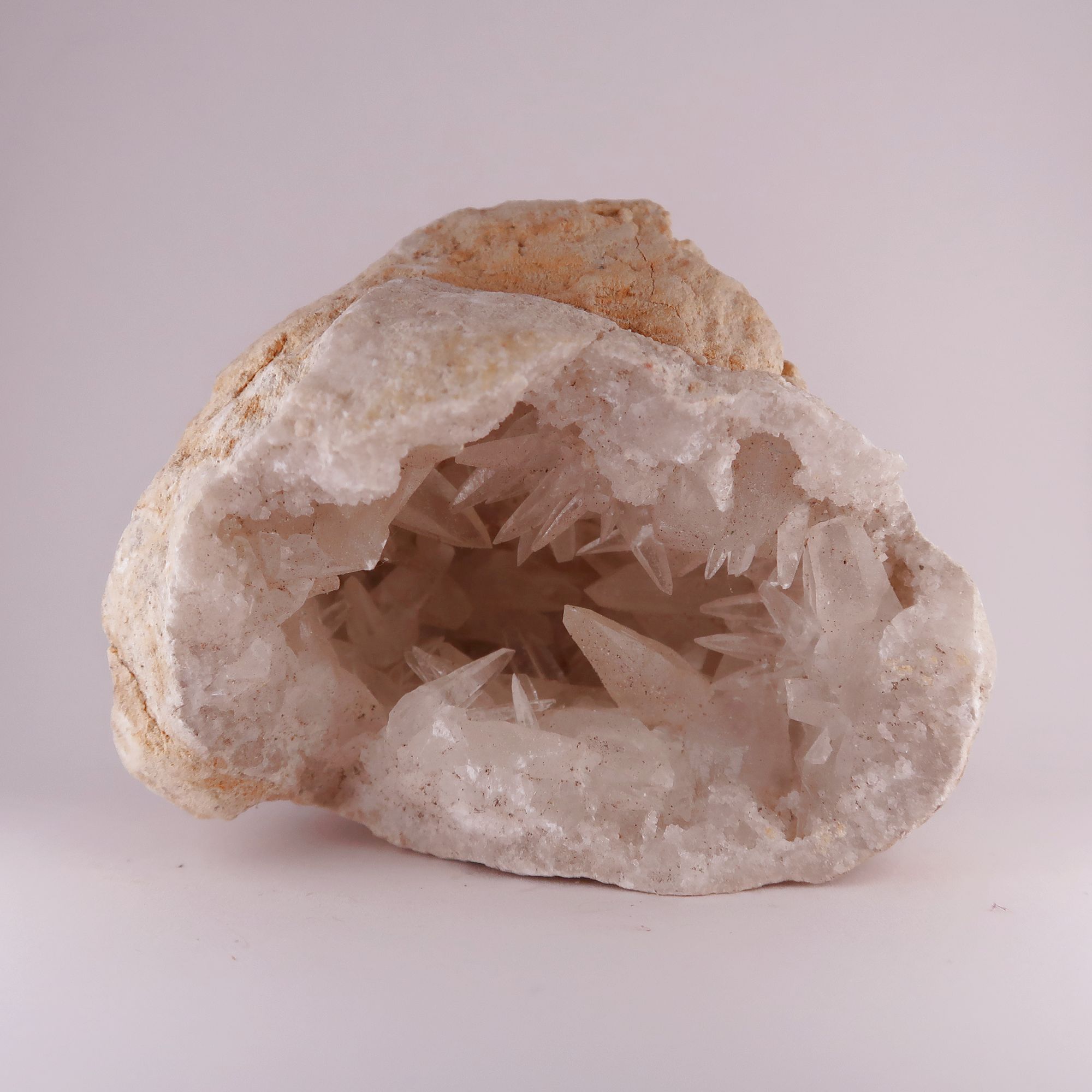 quartz with calcite geodes from morocco