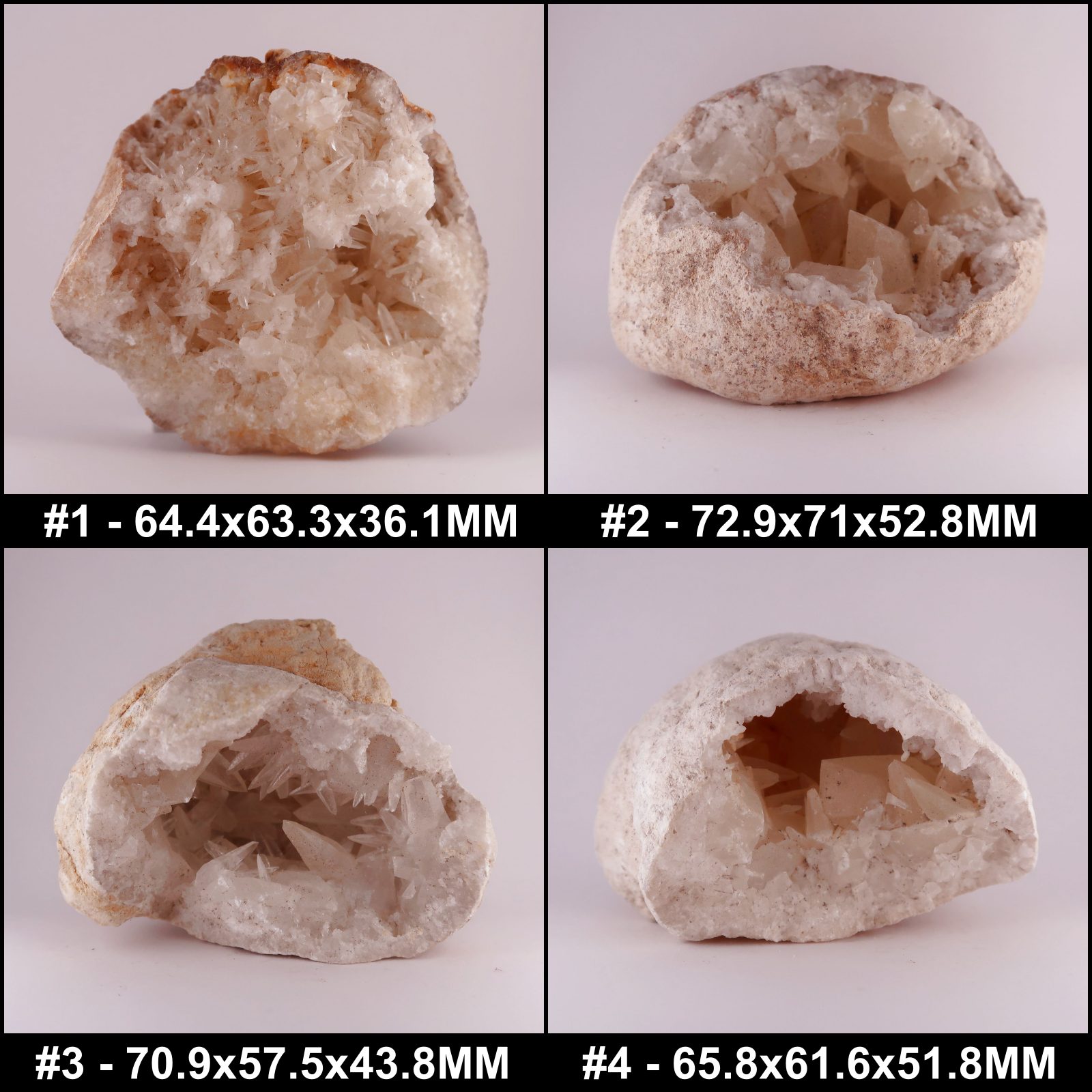 quartz with calcite geodes from morocco