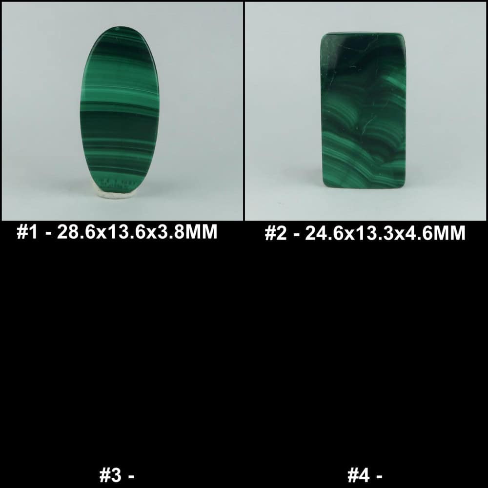 malachite cabochons (freeforms and parcels)