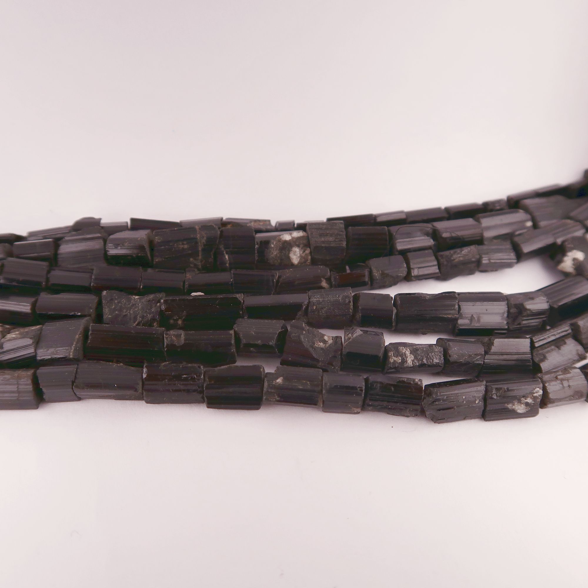 tourmaline bead strands (black/schorl)