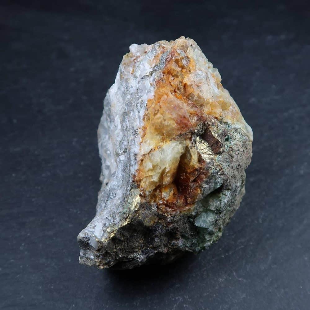 chalcopyrite malachite and quartz over dolomite 4 (2)