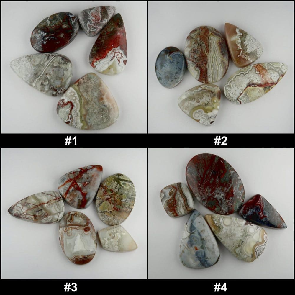 agate cabochons (crazy lace) (freeforms and parcels)