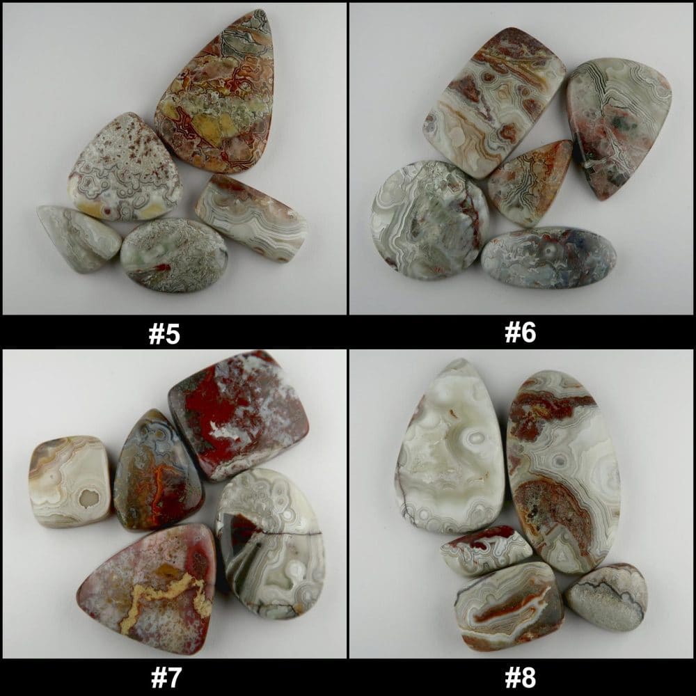 agate cabochons (crazy lace) (freeforms and parcels)