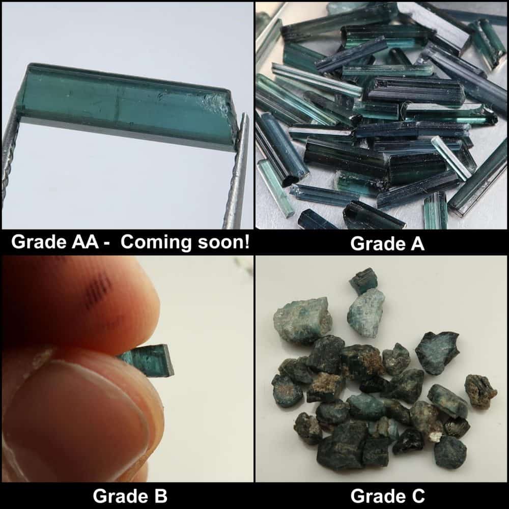 tourmaline crystals (blue/indicolite)
