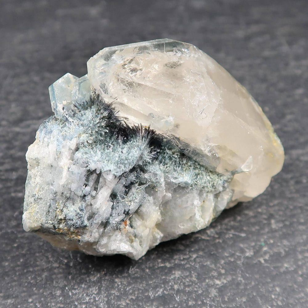 vorobyevite beryl over quartz specimens from afghanistan 6