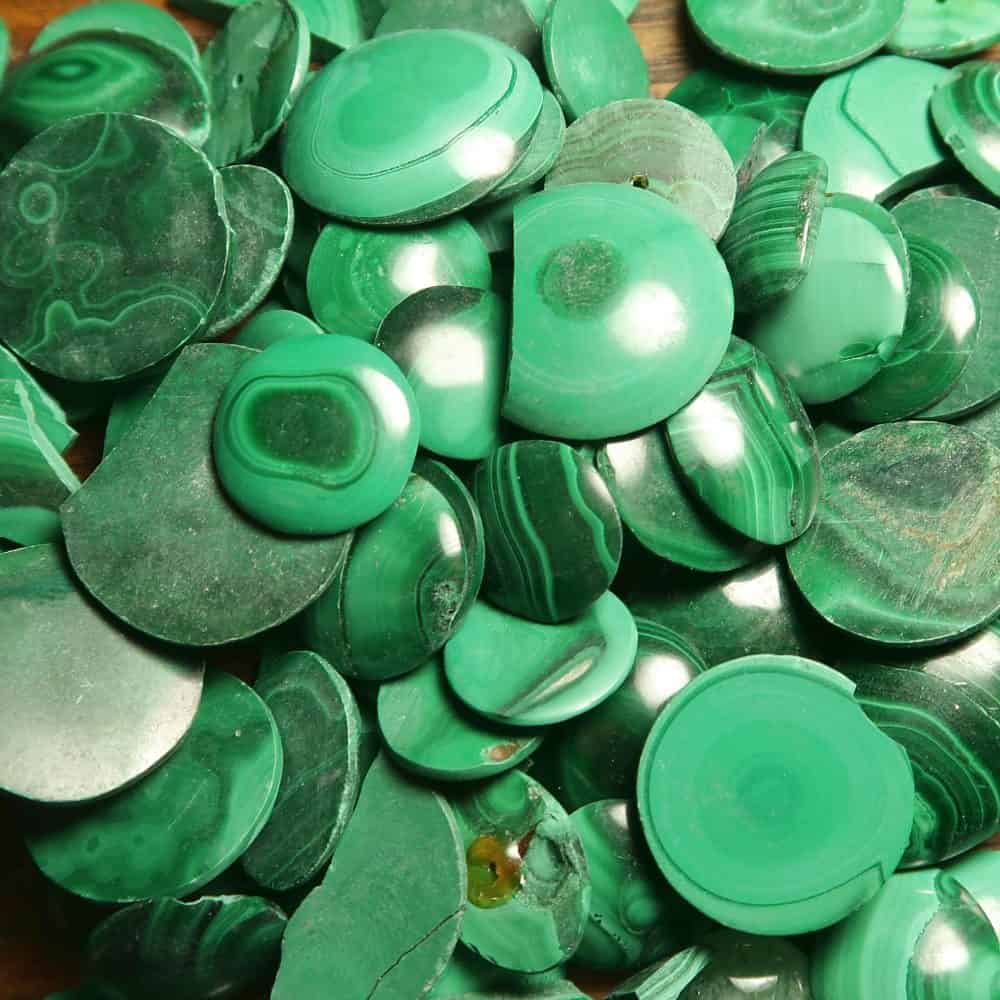 malachite slabs and offcuts for lapidary