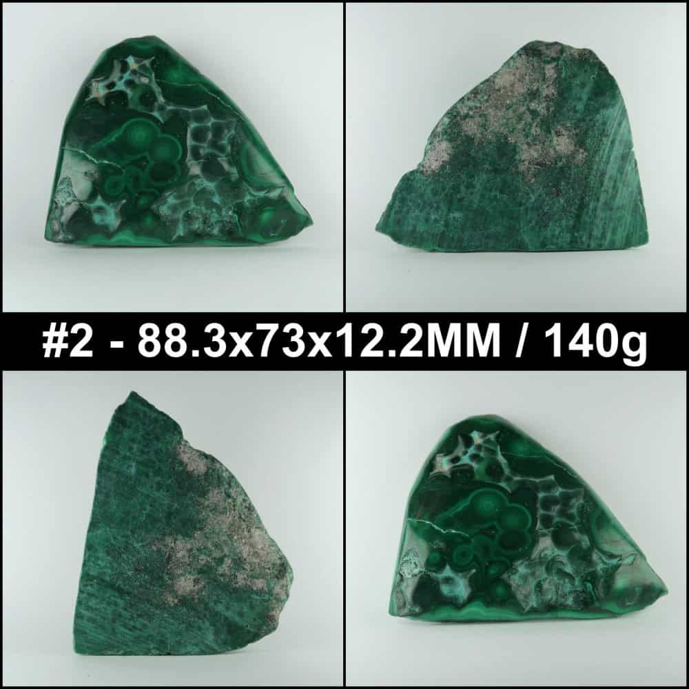 malachite slabs and offcuts for lapidary