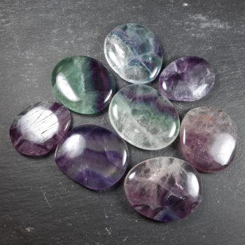 rainbow fluorite palmstones thumbstones