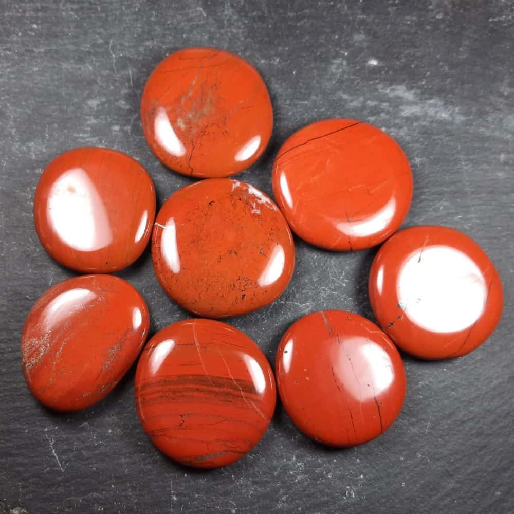 red jasper palmstones thumbstones
