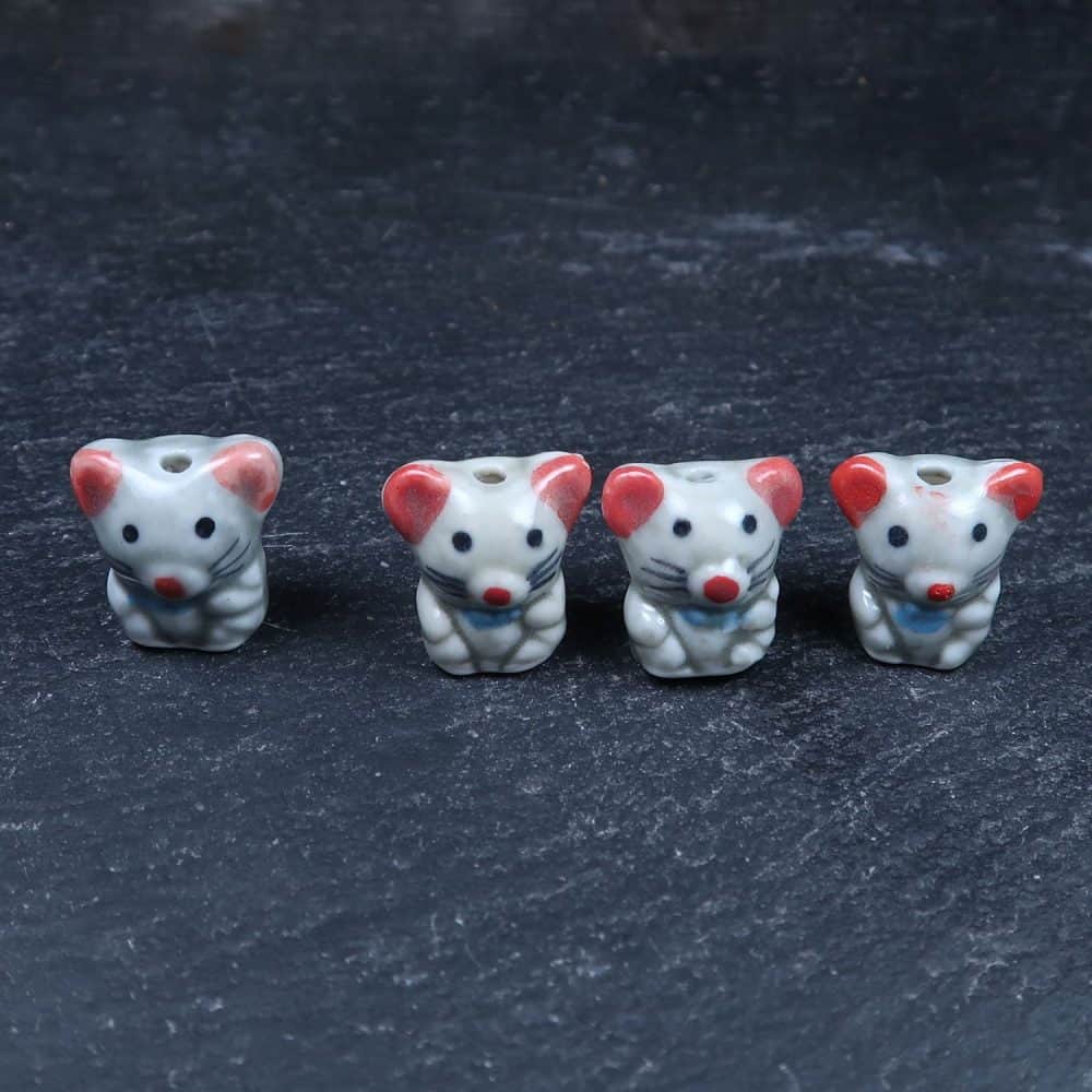 ceramic mice mouse beads