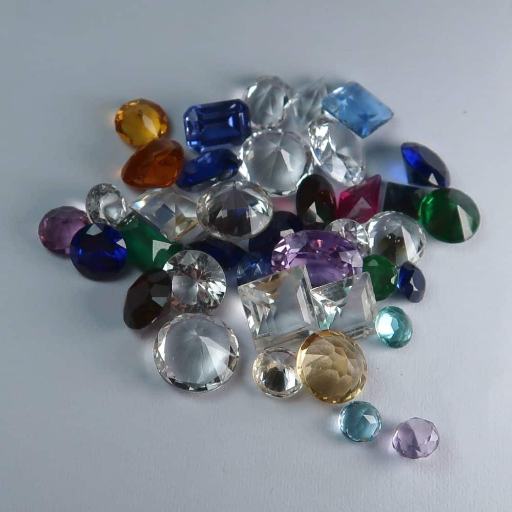 mixed faceted stone parcels