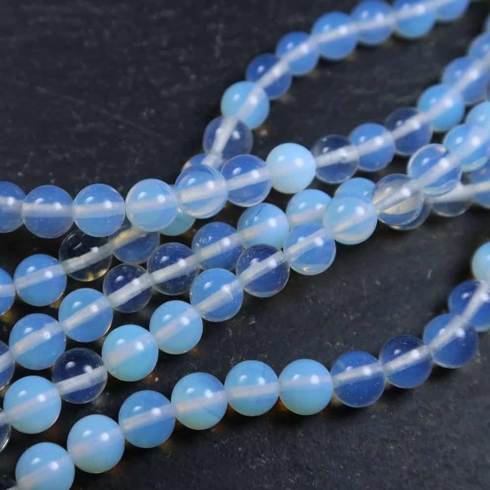 opalite glass beads for jewellery making