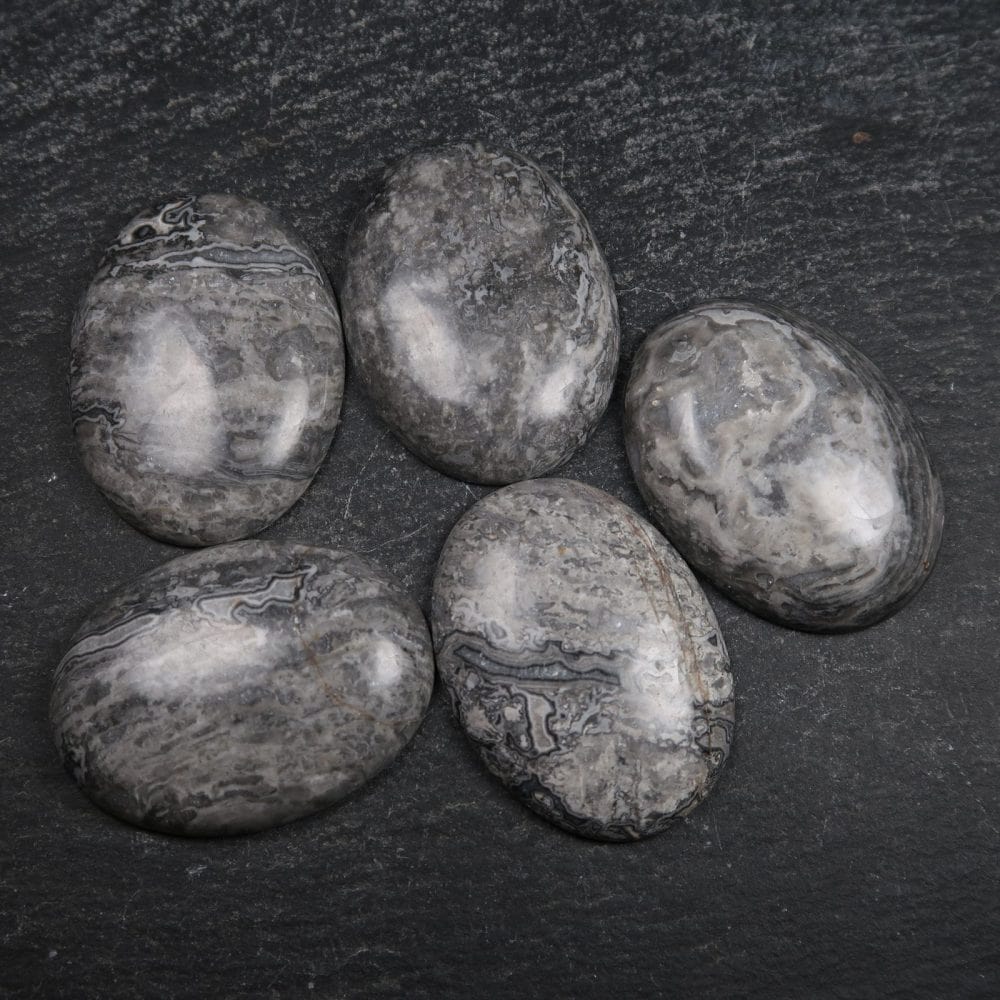 grey crazy lace agate cabochons for jewellery making 40x30 b 2