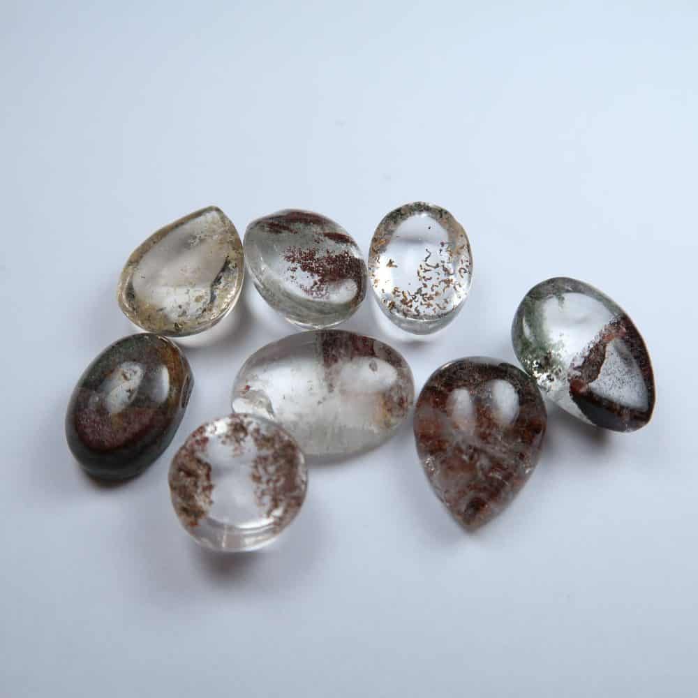lodolite quartz cabochons for jewellery making 2