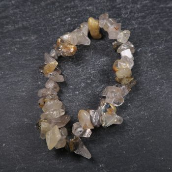 rutilated quartz beaded chip bracelets 4
