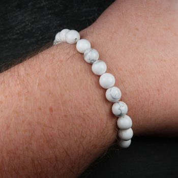 white howlite round bead bracelets 3