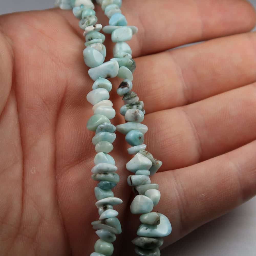 larimar chip bead strands for jewellery making 3