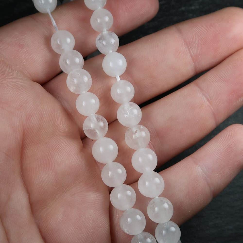milky quartz bead strands for jewellery makers 3