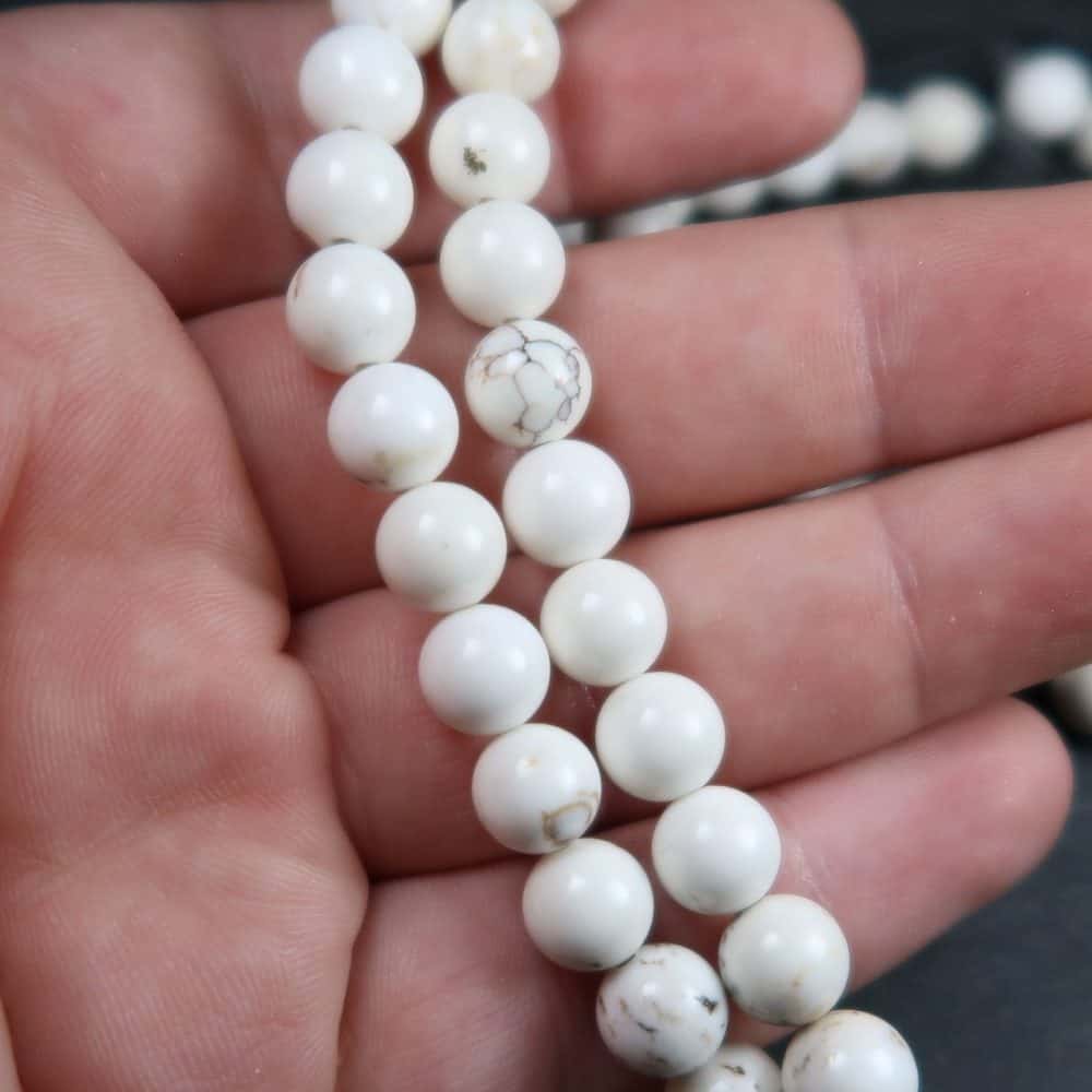 round white magnesite bead strands for jewellery making 3 (3)
