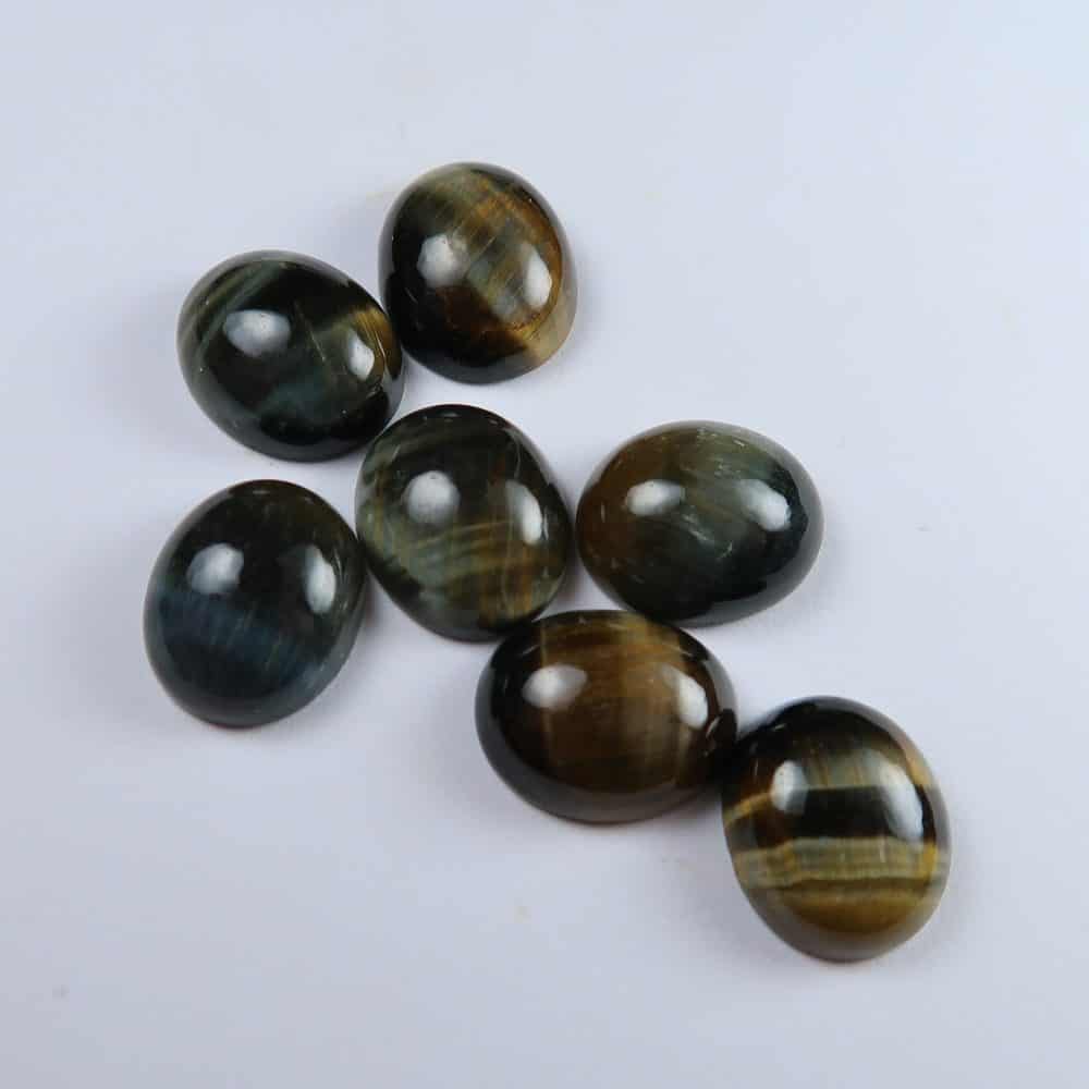 tigers eye cabochons in mixed colours