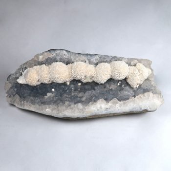 amethyst and okenite specimen from india (2)