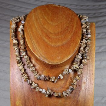 picture stone chip beaded necklaces